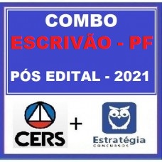 COMBO - ESCRIVÃO DA  POLÍCIA FEDERAL - PF - CERS + ESTRATÉGIA 2021 - PÓS EDITAL