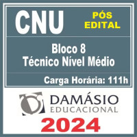 CNU - BLOCO 8 - NÍVEL MÉDIO - PÓS EDITAL - DAMÁSIO 2024 - PÓS EDITAL