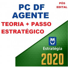 AGENTE PC DF - PÓS EDITAL 2020 - CURSO PARA AGENTE DA POLICIA CIVIL DO DISTRITO FEDERAL - PCDF - PÓS EDITAL - ESTRATEGIA - 2020
